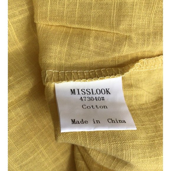 MissLook Small Yellow VW BUG Peace Shirt Short Sleeve - Picture 5 of 6